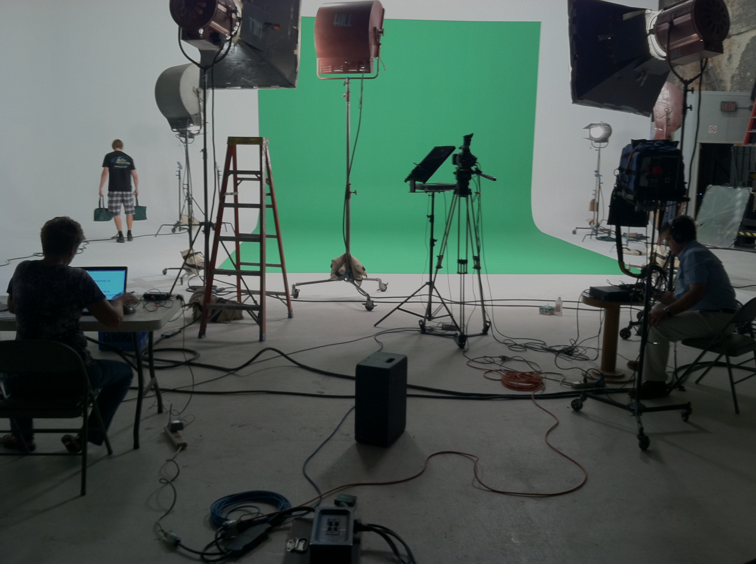 Green screen studio shoot